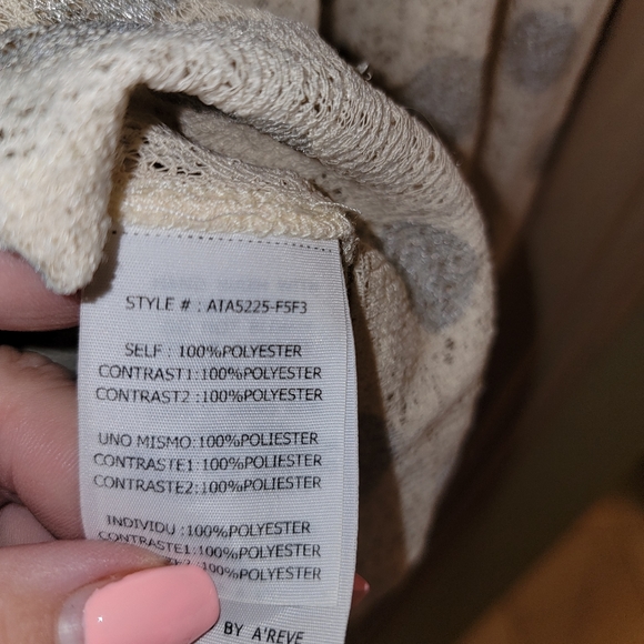 Anthropology A'reve Shirt polka-dot sheer bow on back Gorgeous - Picture 6 of 8